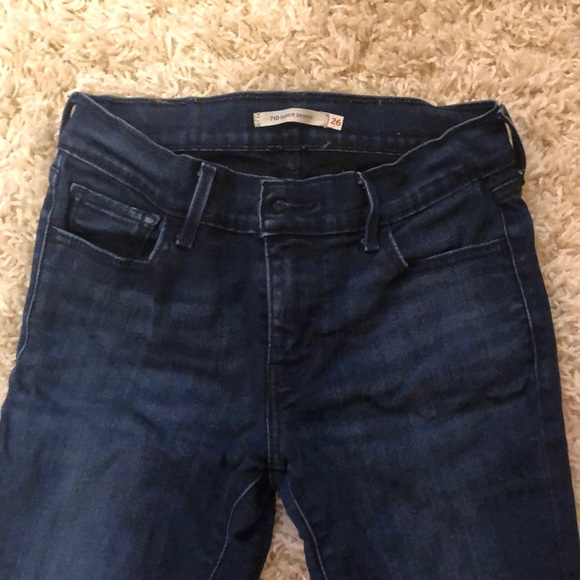 Levi’s 701 super skinny dark wash jeans - Picture 2 of 4